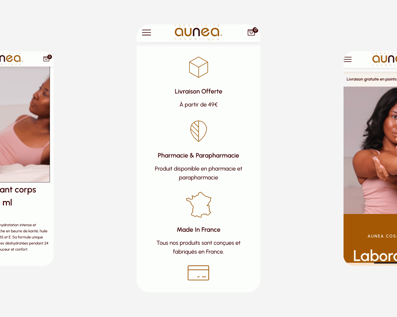 conception de site e-commerce aunea - agence web L'AGENCE FRAPPANTE