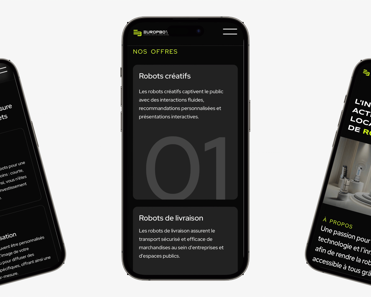 conception de site europbots configurateur 3d - agence web paris 92 93 95 L'AGENCE FRAPPANTE