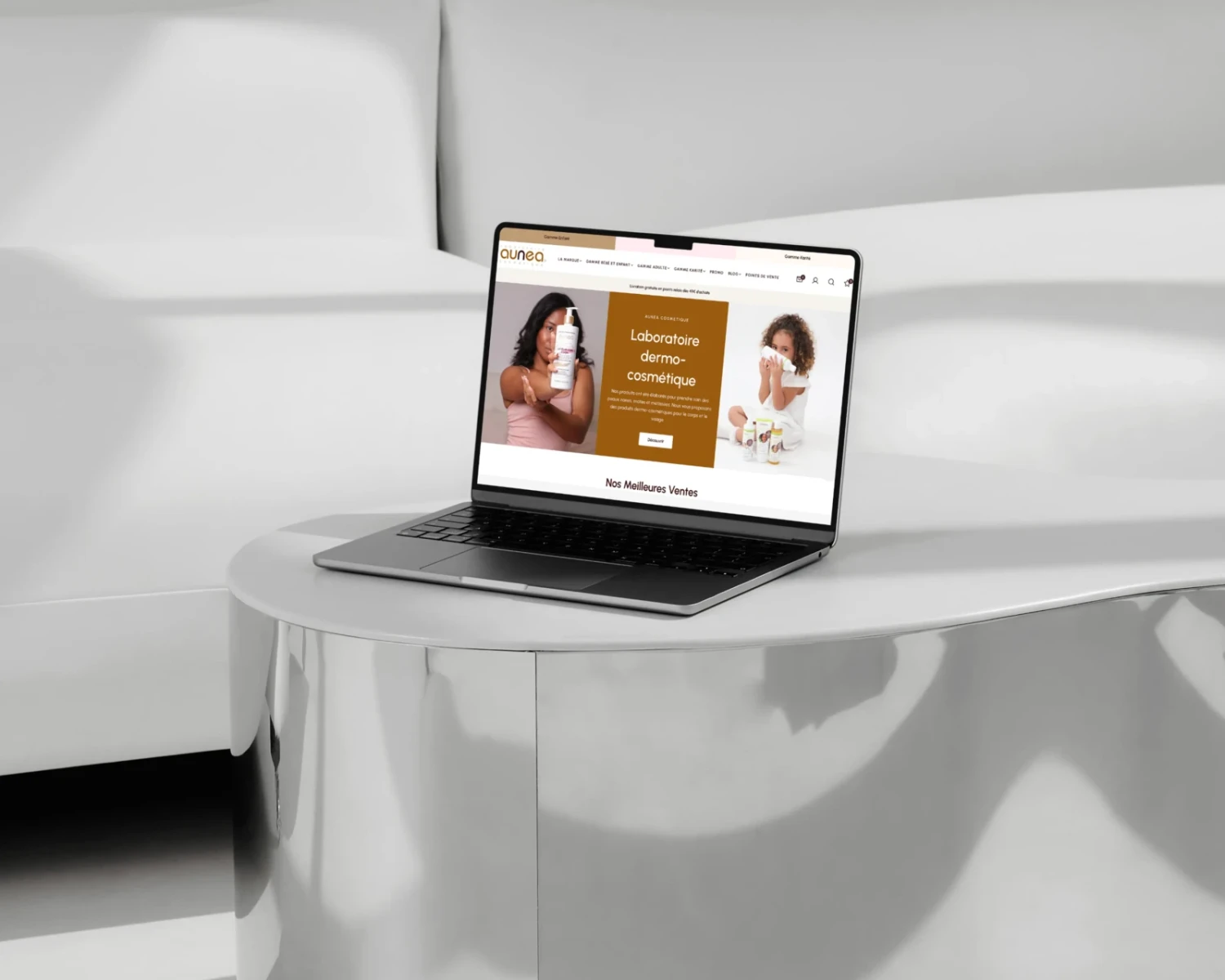 conception de site e-commerce aunea - agence web L'AGENCE FRAPPANTE
