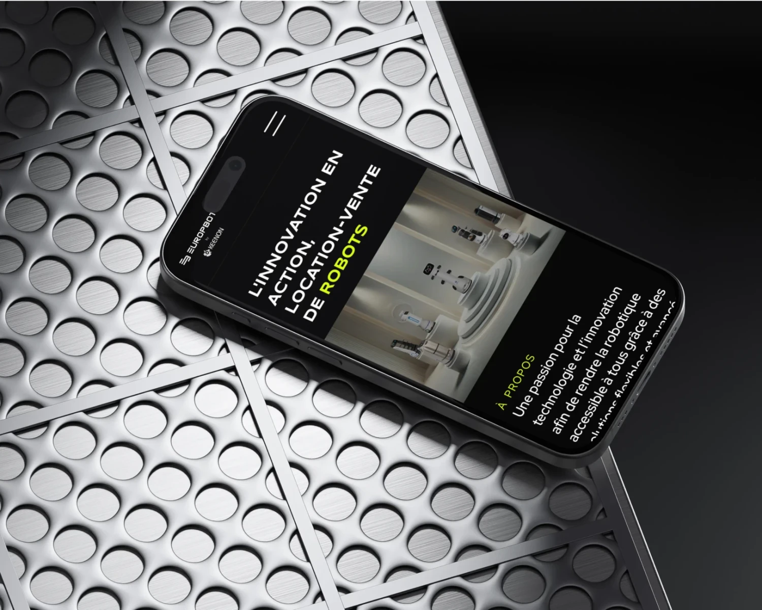 conception de site web europbots configurateur 3d - agence web paris 92 93 95 L'AGENCE FRAPPANTE